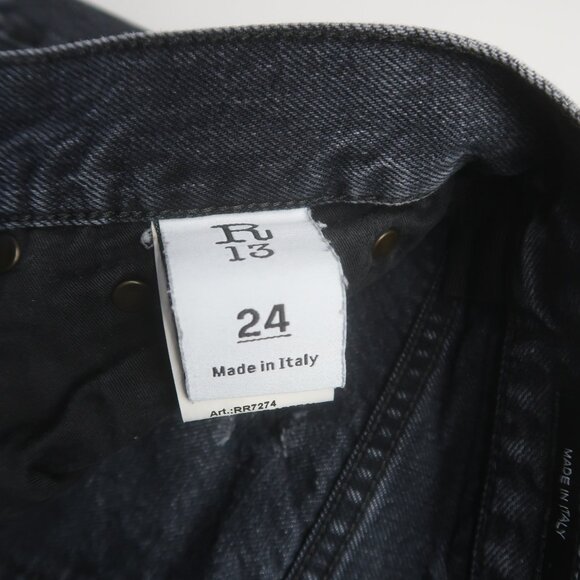 R13 Boyfriend Jeans in Jake Black Size 24 - Picture 10 of 16